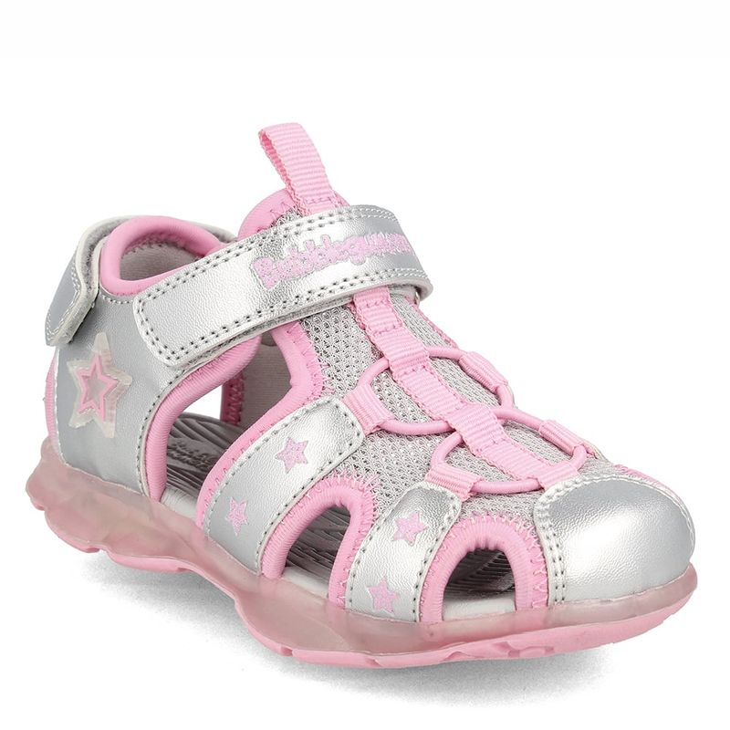 BUBBLE GUMMERS - Sandalia  Niña Bubblegummers Unai Plateado-Rosado