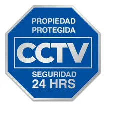 GENERICO - Señal Alarma Cctv Seguridad 24hrs Metalizada 25x25cm Metal