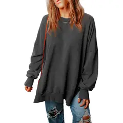 TIOZONEY - Polerón de cuello redondo para mujer