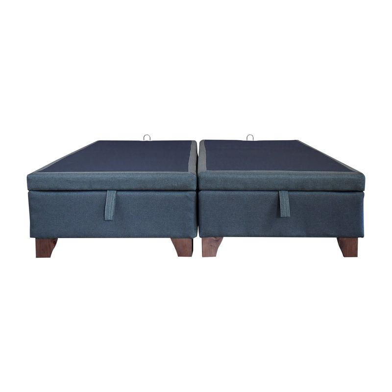 BLOCCARE - Base De Cama Baul Queen dividida con patas 11 cm