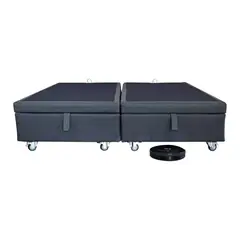 BLOCCARE - Base De Cama baul Queen dividida Rueda Deluxe para Aspiradora Robot