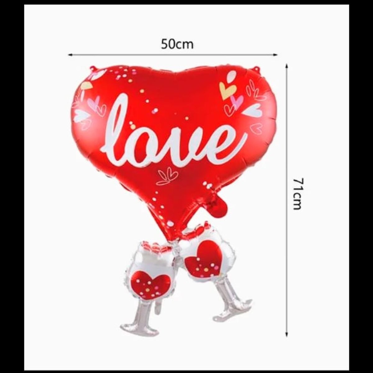 GENERICO - Set De Globos Corazón Con Copas