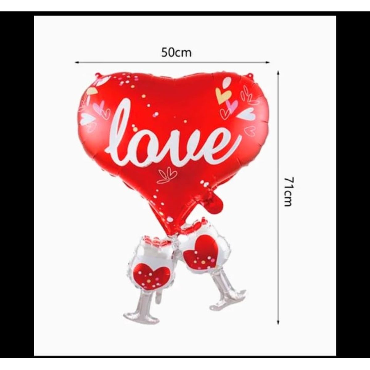 GENERICO - Set De Globos Corazón Con Copas