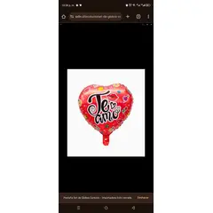 GENERICO - Set De Globos Corazón Color Rojo Besitos de Colores