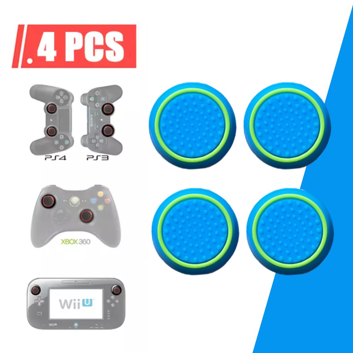 GENERICO - Trust Thumb Grips Goma Mando Ps4 Ps3 Xbox Antideslizante X4.