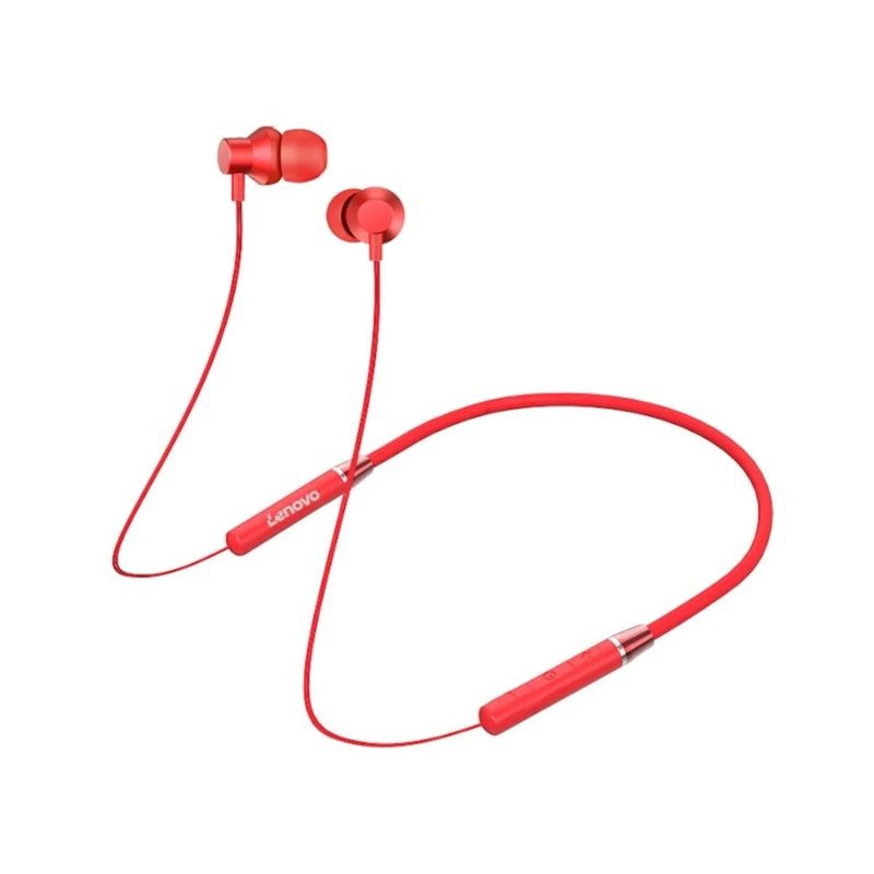LENOVO - Audífonos Lenovo He05 deportivos Bluetooth Magnéticos Rojo