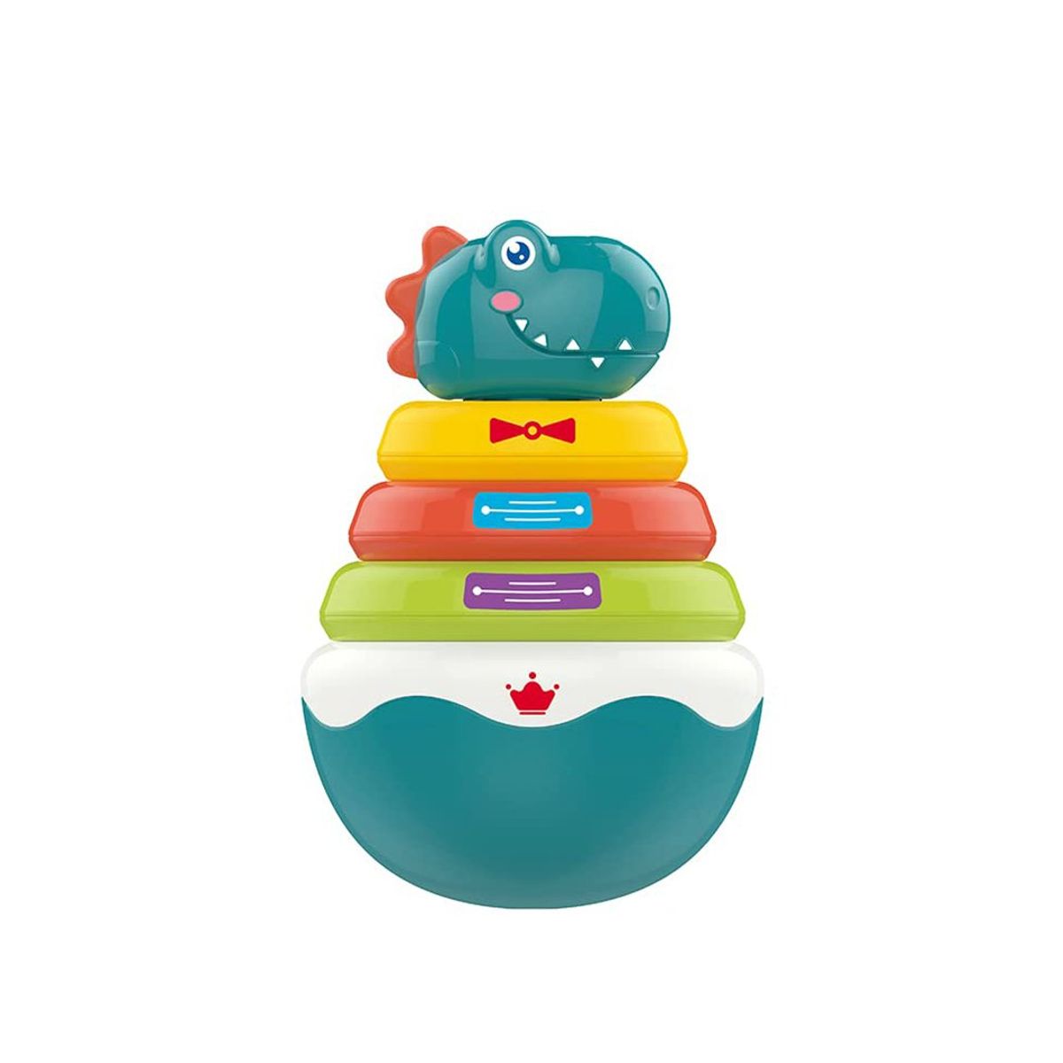 BABYMINE - Juguete Interactivo Apilable Dinosaurio Multicolor