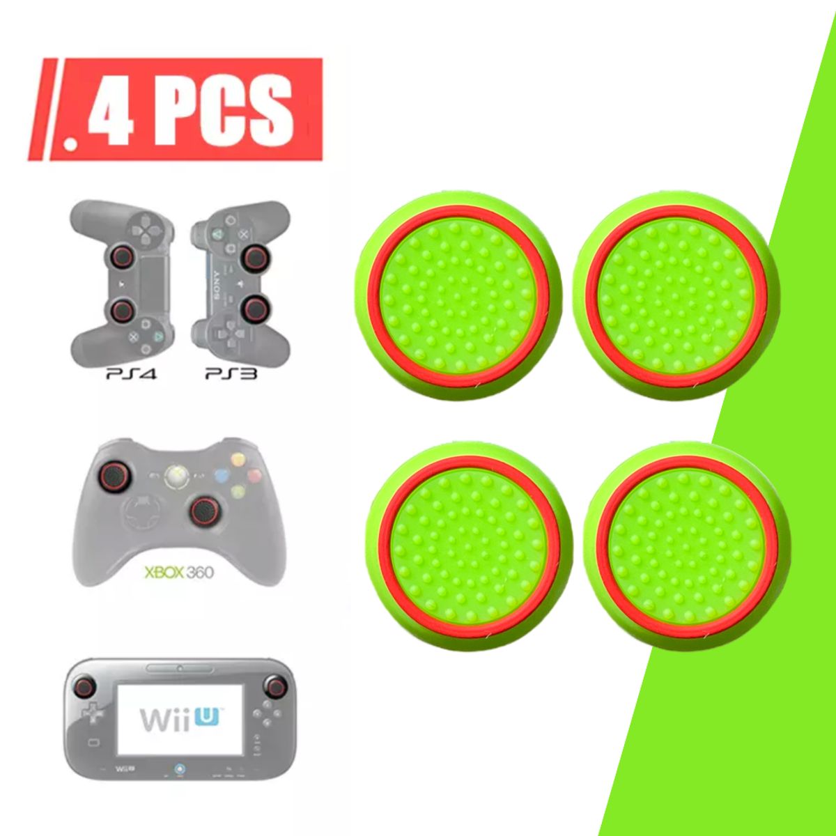 GENERICO - Trust Thumb Grips Goma Mando Ps4 Ps3 Xbox Antideslizante X4