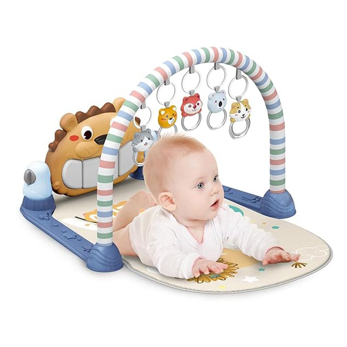 BABYMINE - Gimnasio Pedal Piano León Azul - Babymine
