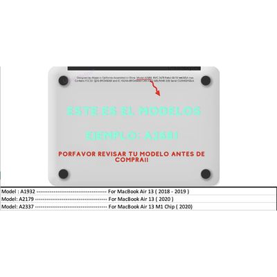 Imagen 2 del producto Carcasa para Macbook New Air 13 A(1932/2179/2337) Transparente