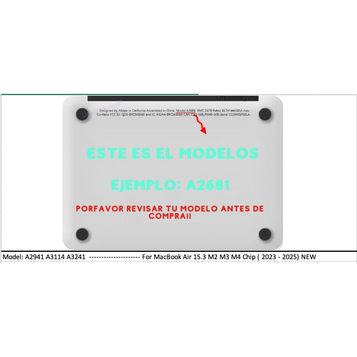 GENERICO - Carcasa Para Macbook New Air 15.3 M2 M3 M4 - Rojo Mate