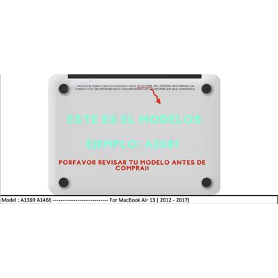 Imagen 2 del producto Carcasa para Macbook Air 13 A(1466/1369) Transparente