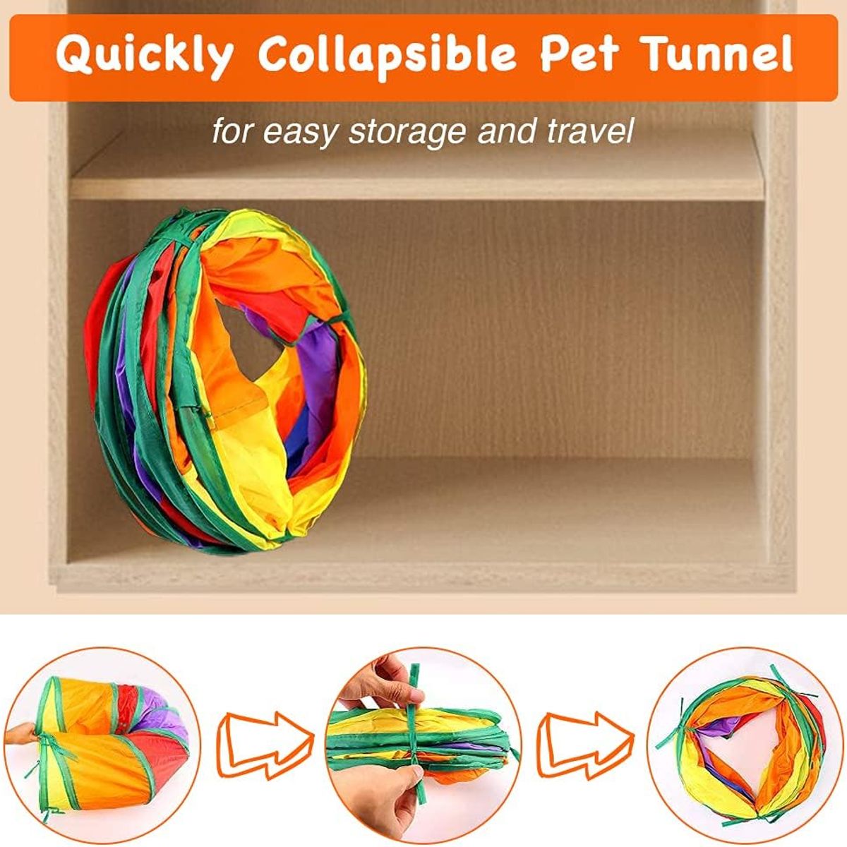 GENERICO - Tunel Plegable Para Mascotas Juguete Gatos Perros