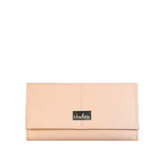 NICOLETTA - Billetera Mujer 100% cuero genuino verde nude