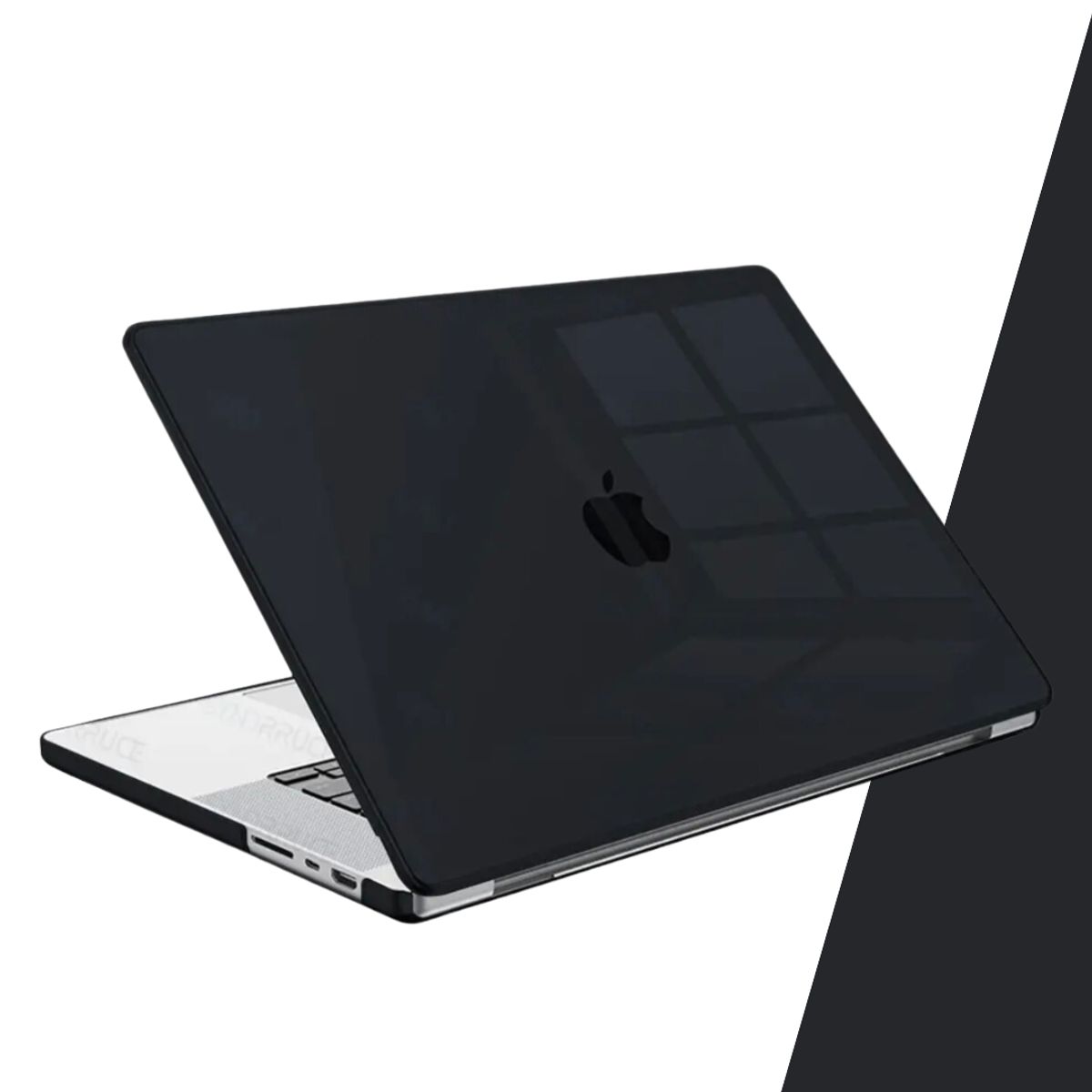 GENERICO - Carcasa para Macbook New Air 13.6 M2-M3-M4 Negro Clear