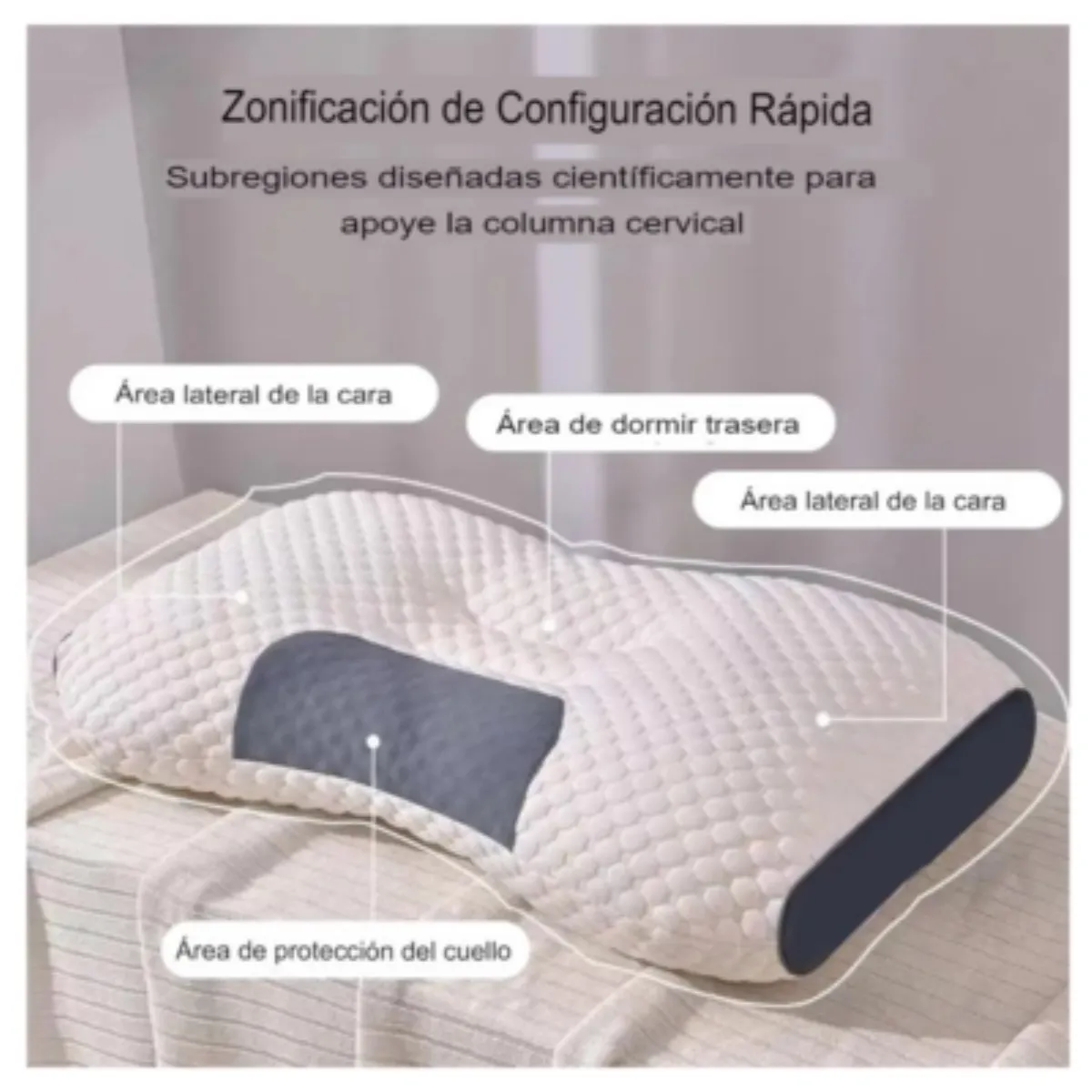 GENERICO - Almohada Cervical Ajustable Ancha