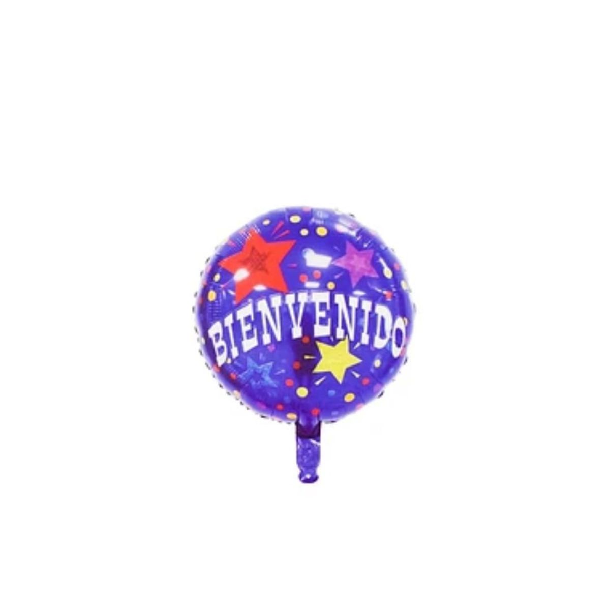 GENERICO - Globo Metálico Redondo De Bienvenido Púrpura de 45cm