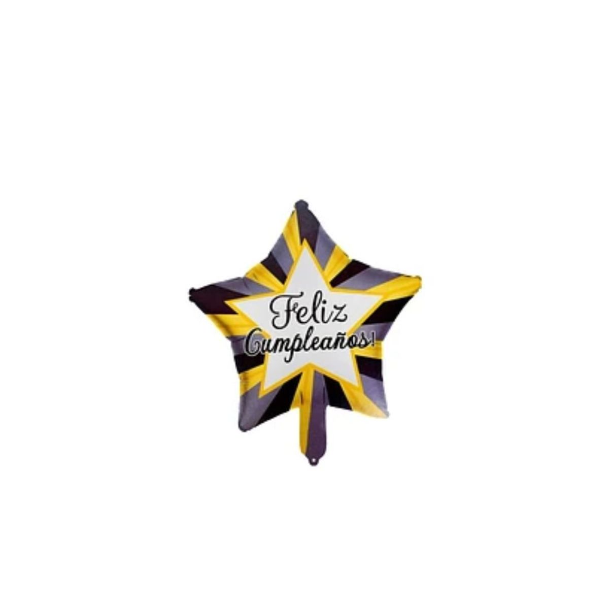 GENERICO - Globo Metálico Estrella Feliz Cumpleaños 45cm