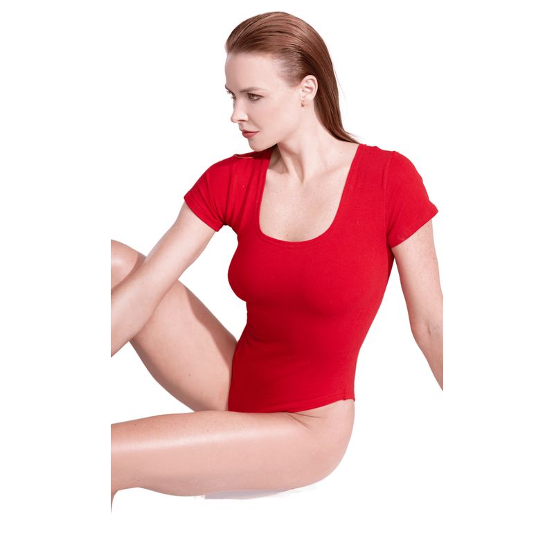MABELLE - BODY MUJER ESCOTE CUADRADO MANGA CORTA