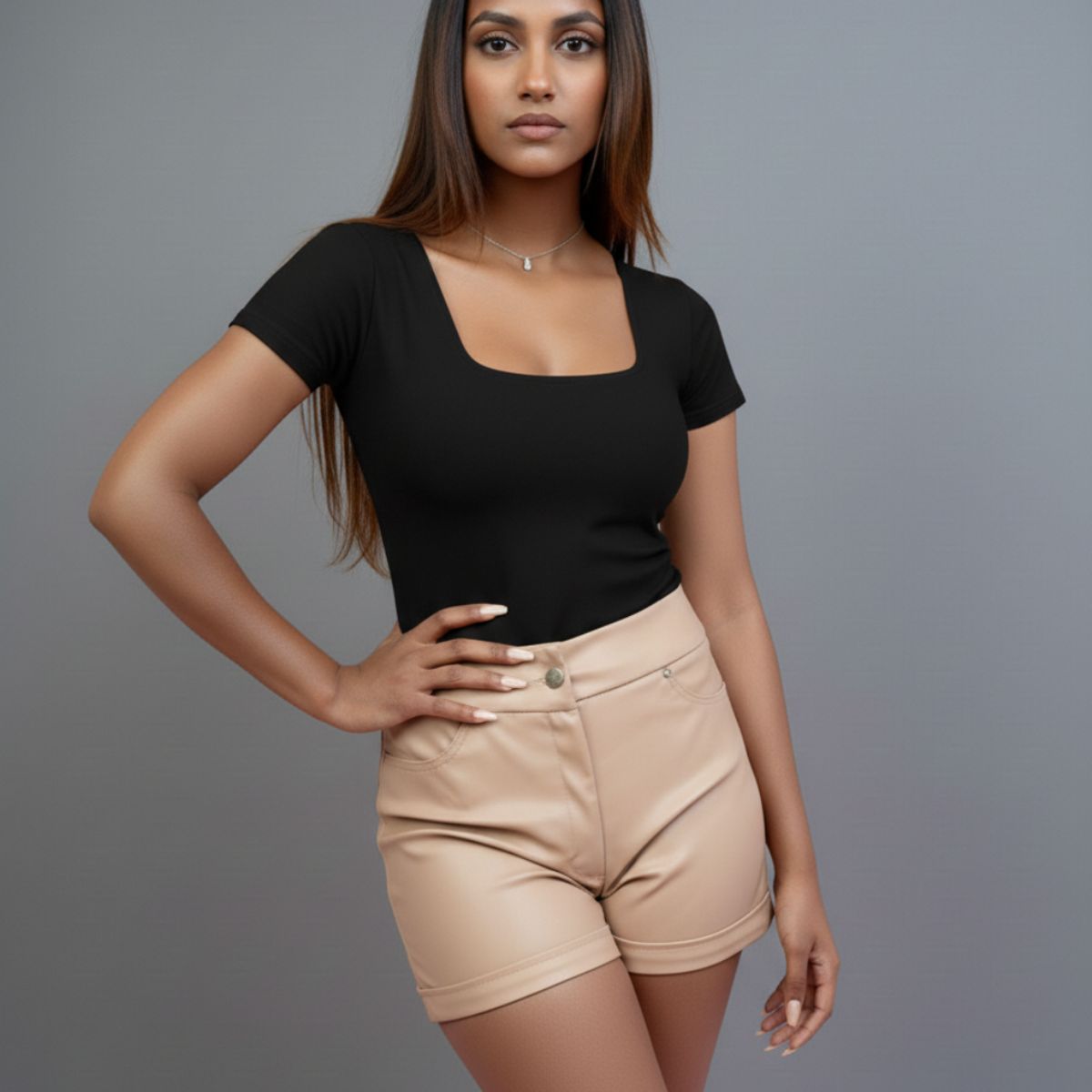 MABELLE - BODY MUJER ESCOTE CUADRADO MANGA CORTA