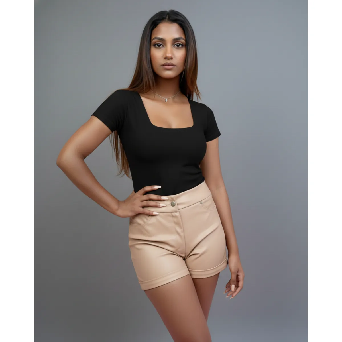 MABELLE - BODY MUJER ESCOTE CUADRADO MANGA CORTA