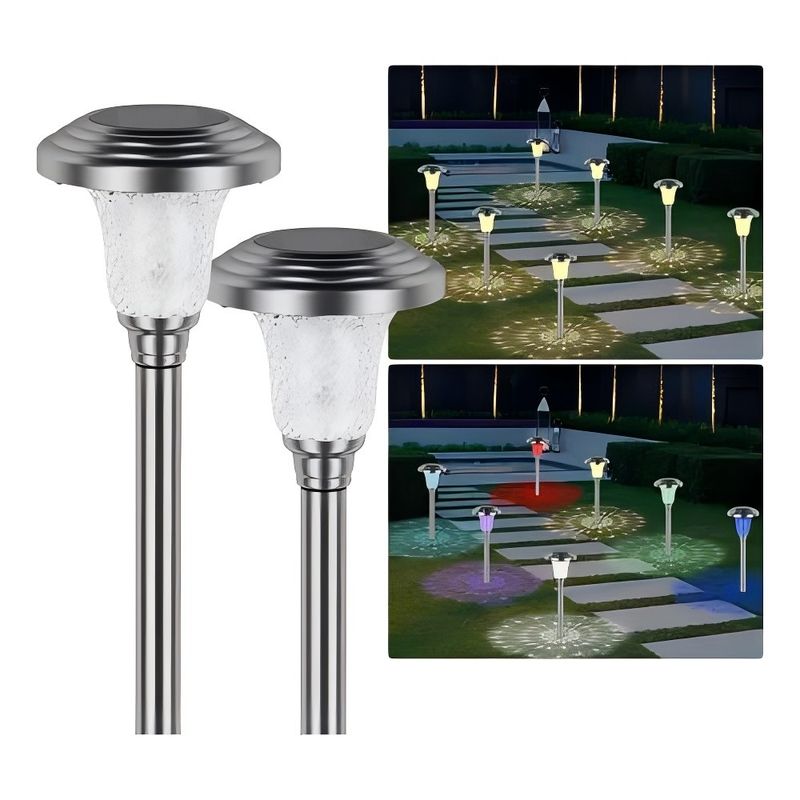 YAYKO - Pack2 Foco Estacas Solares Patio Para Jardin