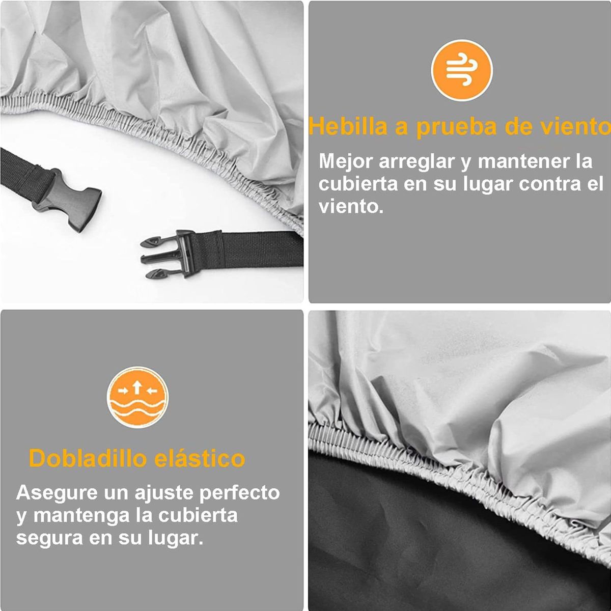 COREJOY - Carpa Funda Cubre Moto Impermeable Orificio Candado XL