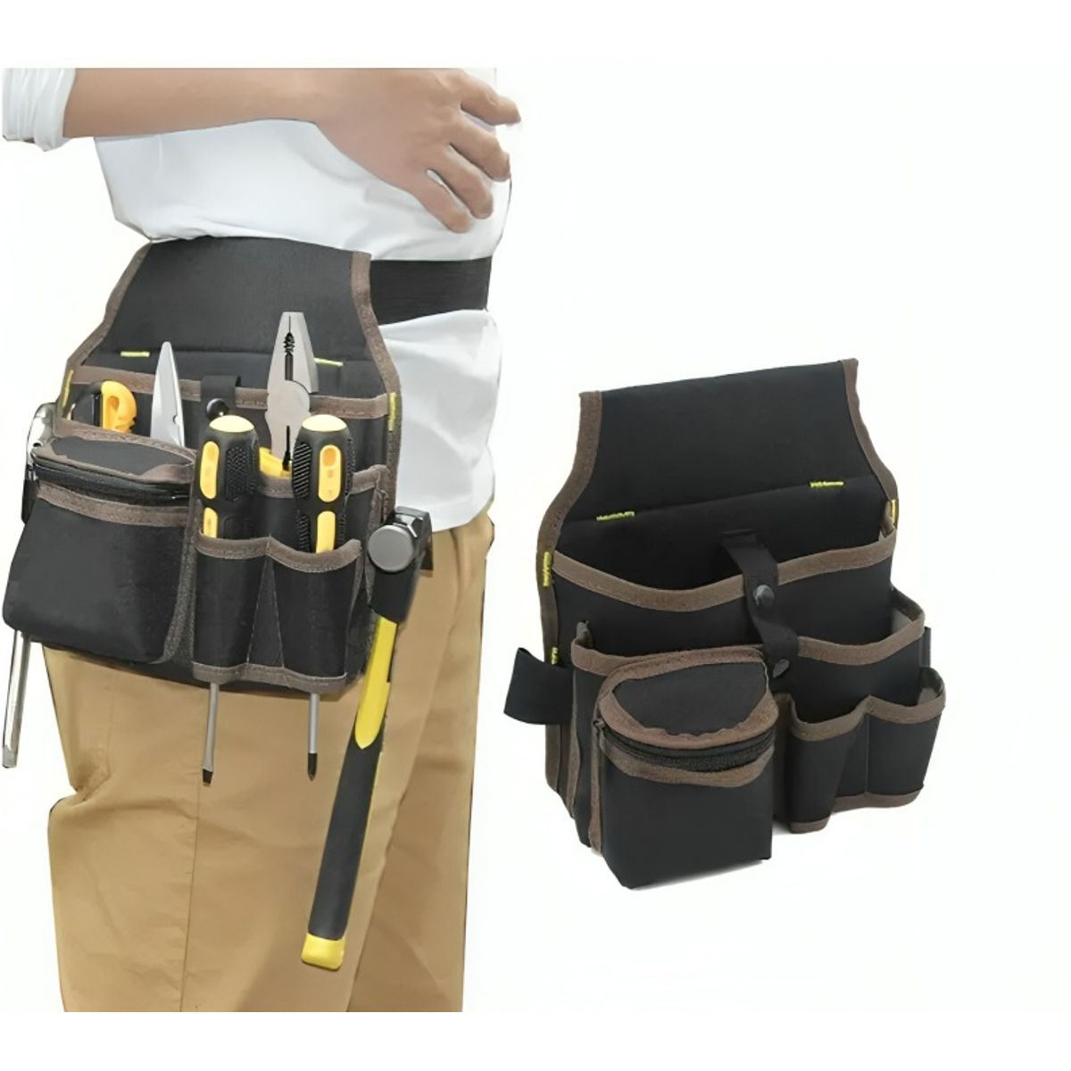 OEM - Bolsa Coleto Porta Herramientas 7 Bolsillos Martillo