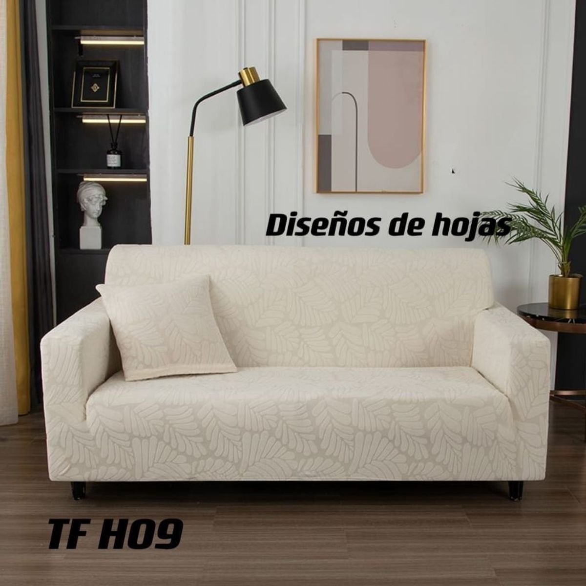 GENERICO - Funda de Sillon 3 Cuerpos Poliéster Textura. Blanco Invierno TFH09