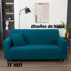 GENERICO - Funda de Sillon 4 Cuerpos Poliéster Textura. Color Turquesa TFH01