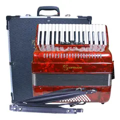 CIPRIANI - ACORDEON 60 BAJOS 5 REGISTROS ROJA CPA-60-5RD