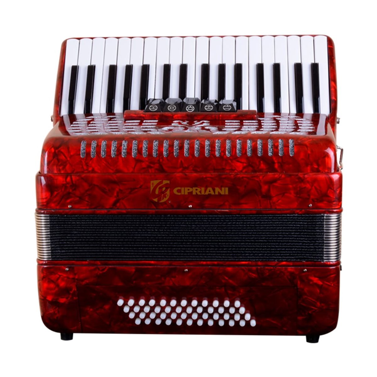 CIPRIANI - ACORDEON 48 BAJOS 5 REGISTROS ROJA CPA-48-5RD CIPRIANI