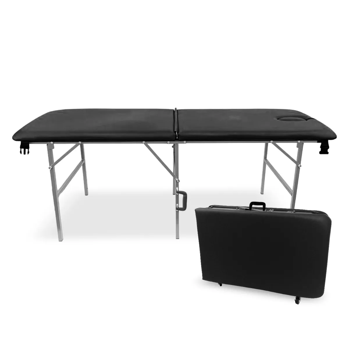 TOPMEDIC - Camilla Maleta Masaje Plegable Negro