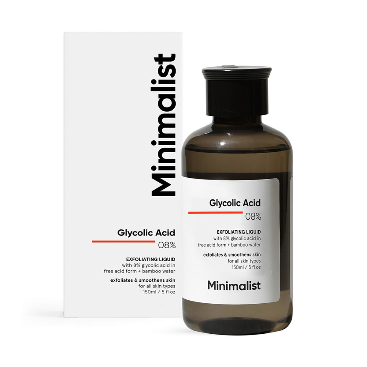 MINIMALIST - Exfoliante Liquido Facial Glycolic Acid 08 150ml Minimalist