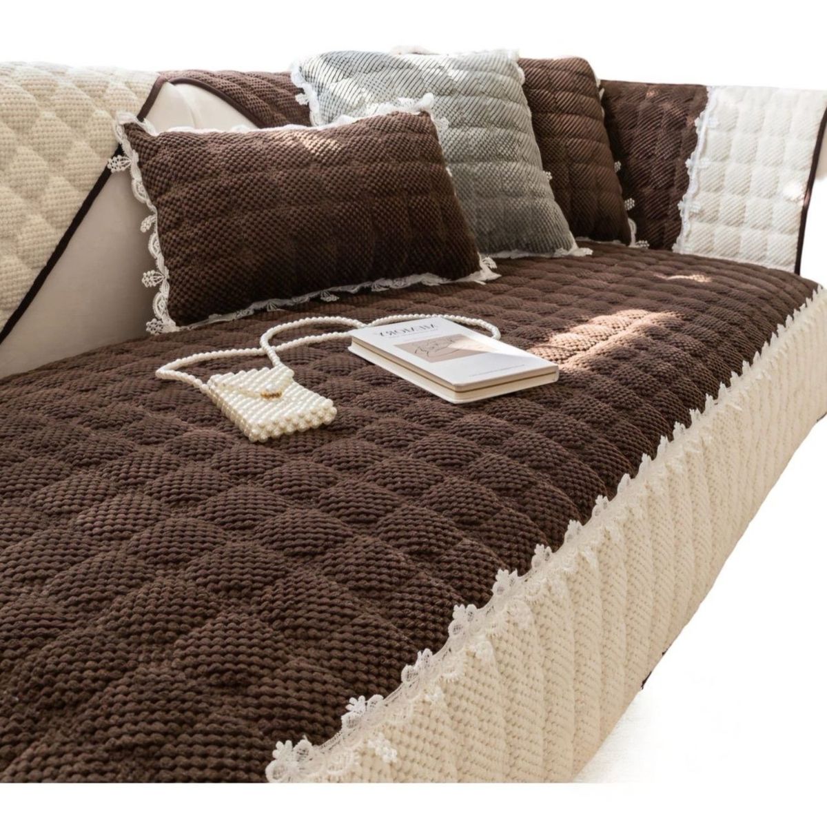 GENERICO - Pack 5 Fundas Sofá Mat - Fácil Colocación C05