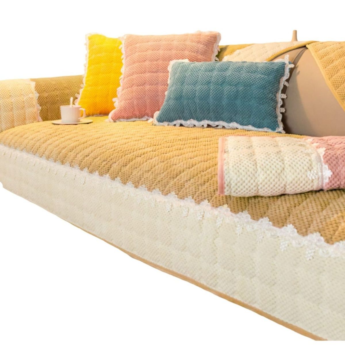 GENERICO - Pack 5 Fundas Sofá Mat - Fácil Colocación C04