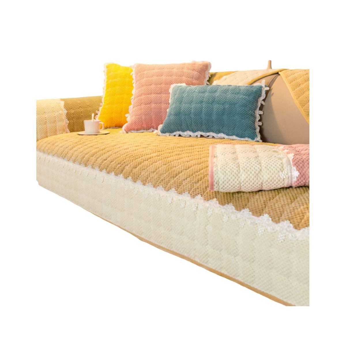 GENERICO - Pack 5 Fundas Sofá Mat - Fácil Colocación C04