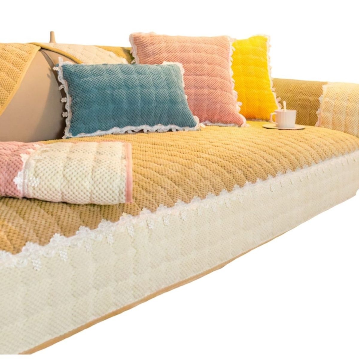 GENERICO - Pack 5 Fundas Sofá Mat - Fácil Colocación C04