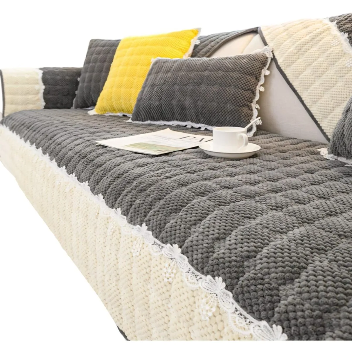 GENERICO - Pack 5 Fundas Sofá Mat - Fácil Colocación C01