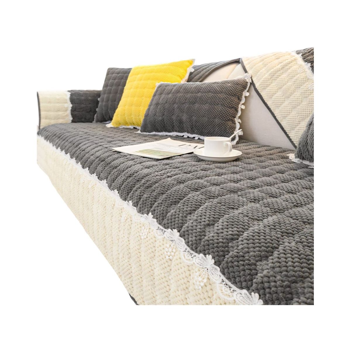 GENERICO - Pack 5 Fundas Sofá Mat - Fácil Colocación C01