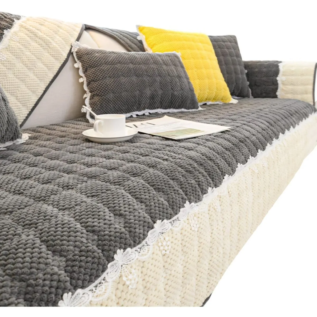 GENERICO - Pack 5 Fundas Sofá Mat - Fácil Colocación C01