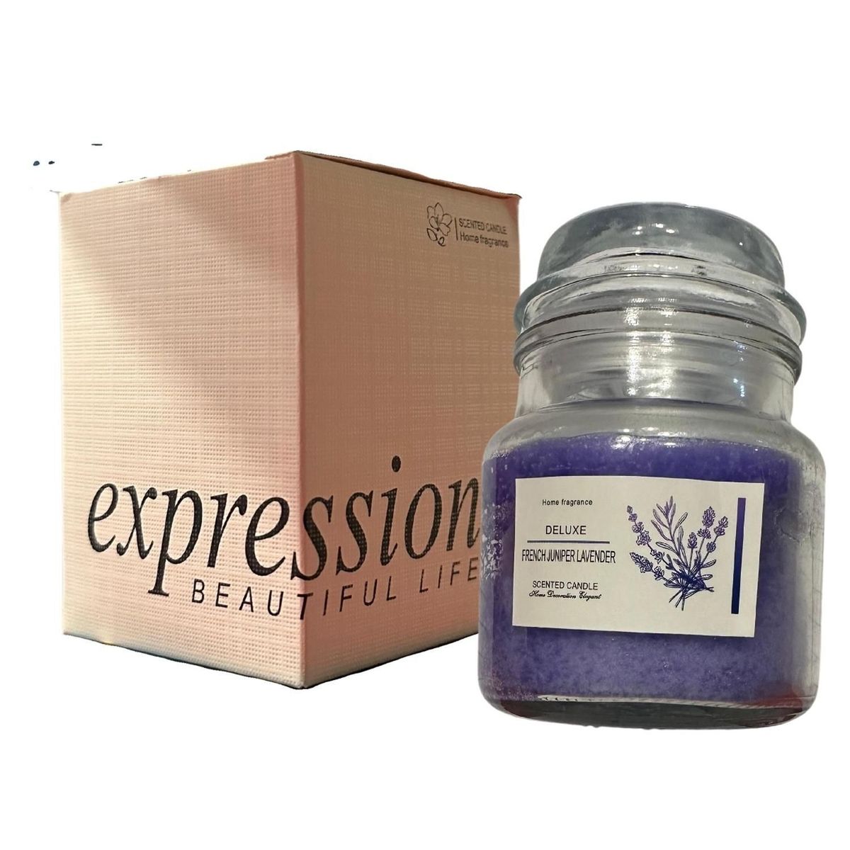 Vela Aromatica Lavanda Tapa Vidrio Para Calma Y Abundancia, marca HOMASTTI - Foto 2