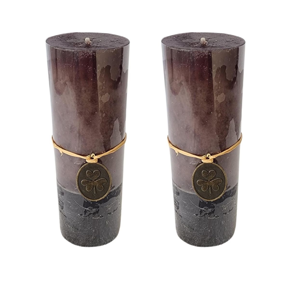 HOMASTTI - Vela Velon Cirio Alto 15Cm. Aromatico Pack 2 Unidades Negro