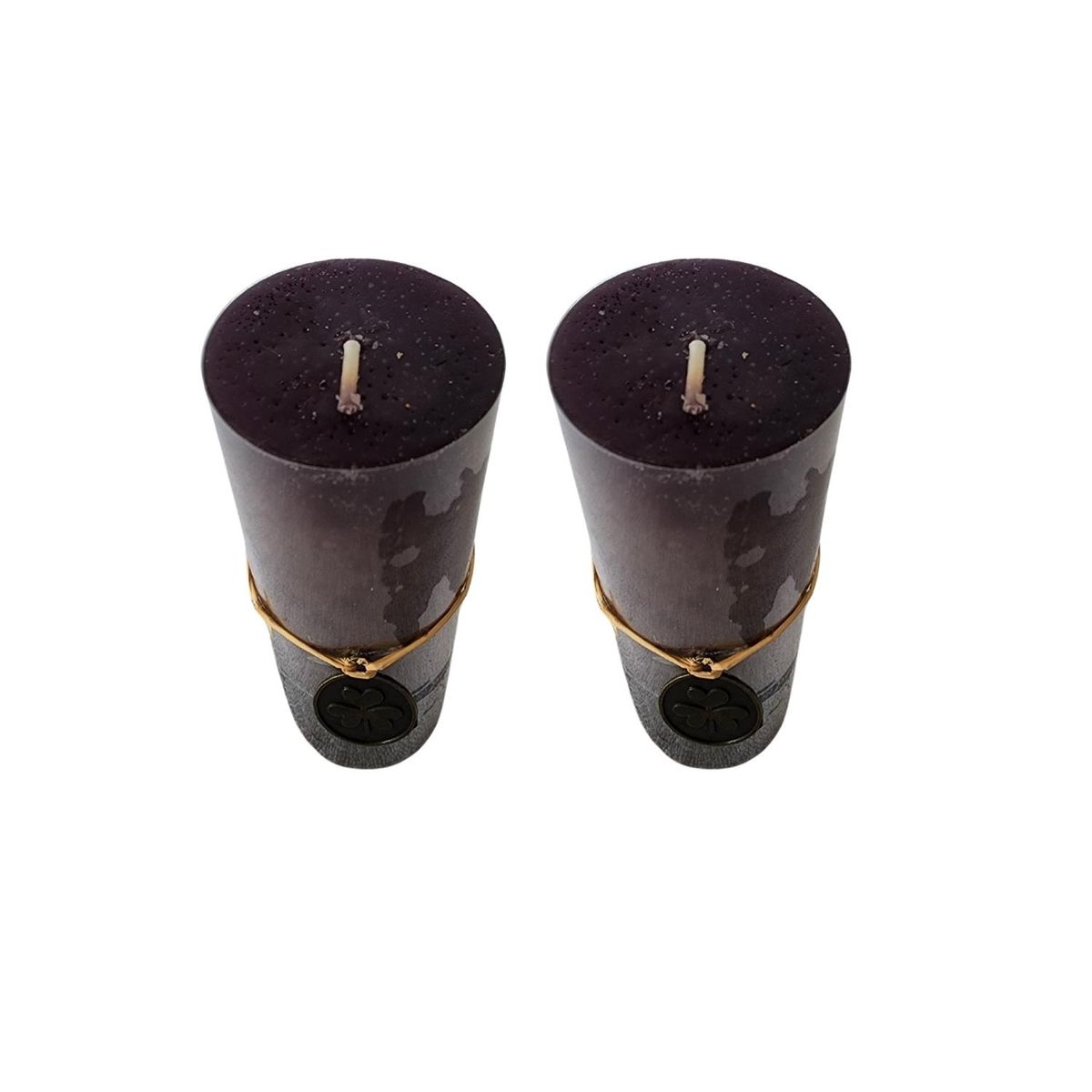 HOMASTTI - Vela Velon Cirio Alto 15Cm. Aromatico Pack 2 Unidades Negro