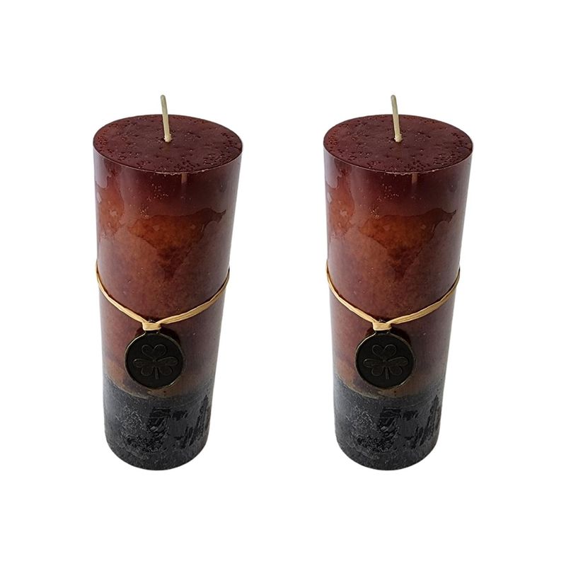 HOMASTTI - Vela Velon Cirio Alto 15Cm. Aromatico Pack 2 Unidades Caramel