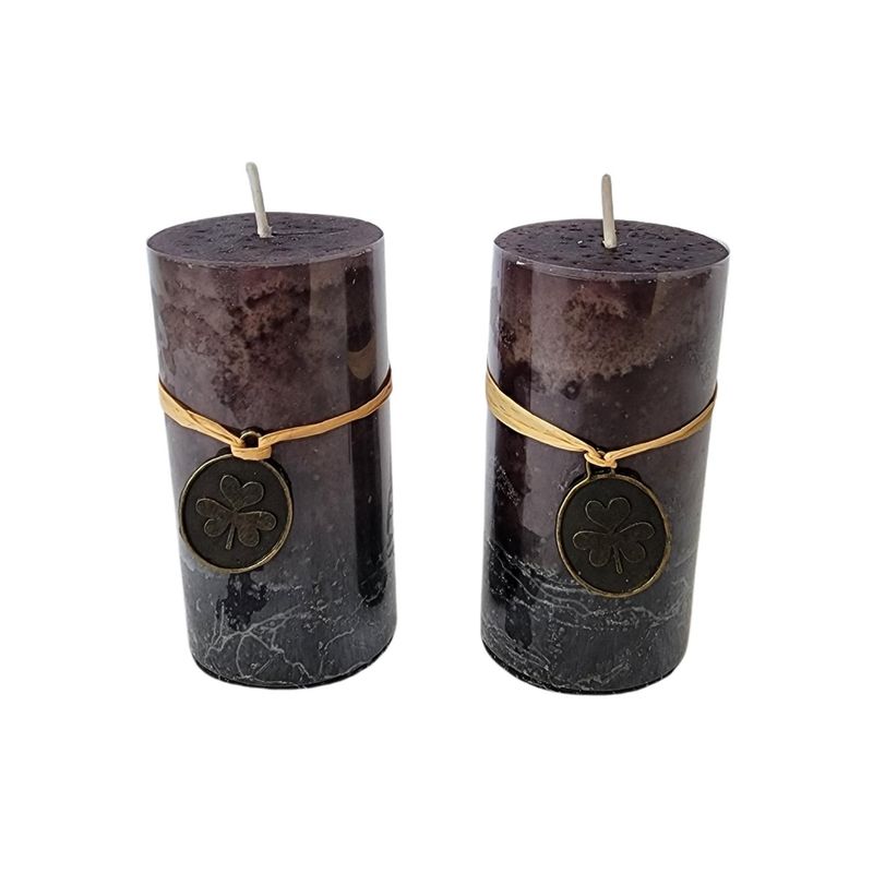 HOMASTTI - Cirio Vela Velon Alto 10cm. Dos Unidades Aromaticos Negro