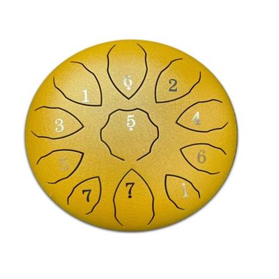 Imagen 2 del producto Tambor Lengua De Acero Meditación Y Yoga. 6” 11 Tonos Dorado