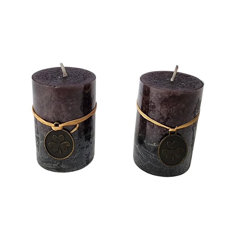 HOMASTTI - Vela Cirio Velon 7 Cm. Dos Unidades Aromaticas Negro