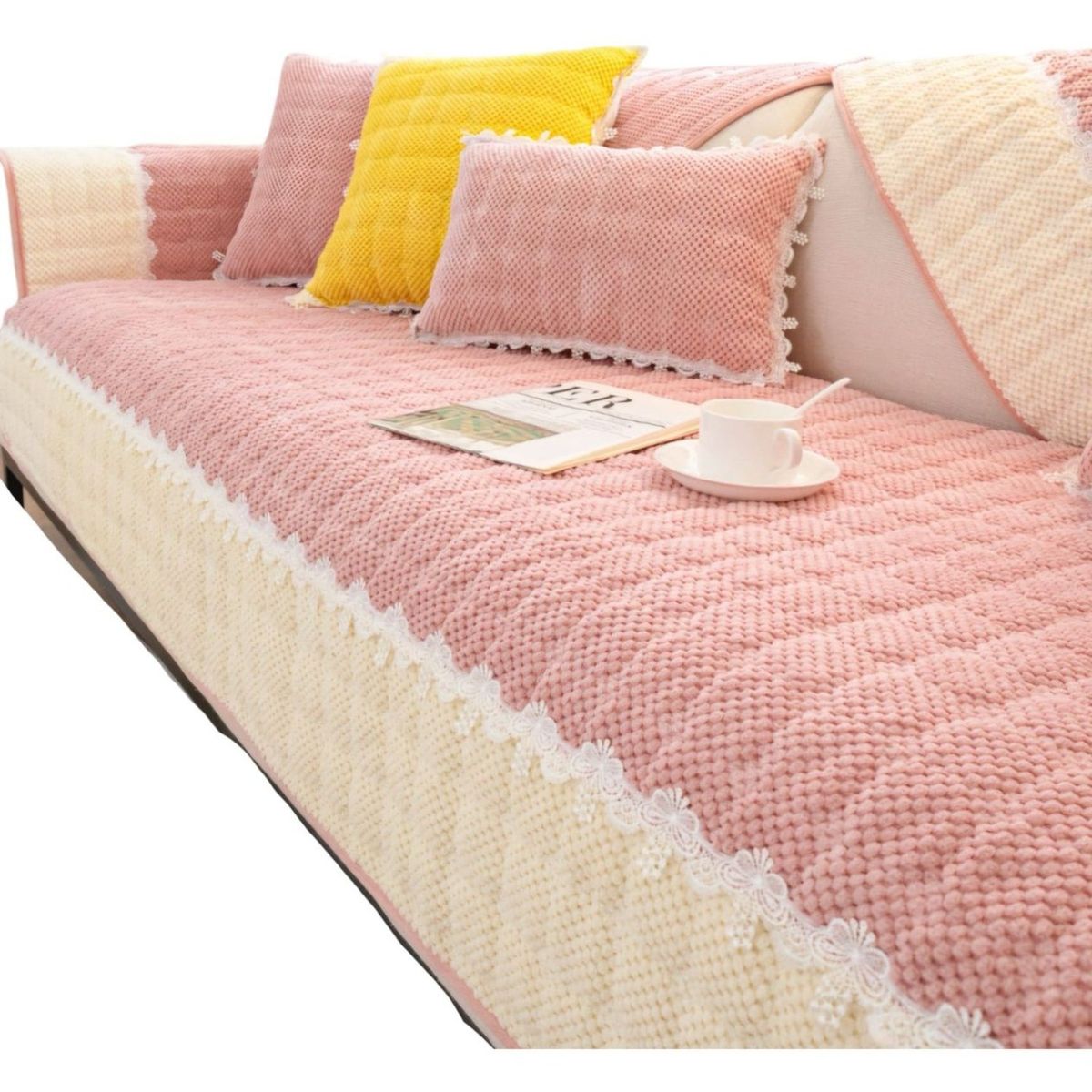 GENERICO - Pack 5 Fundas Sofá Mat - Fácil Colocación C02