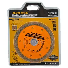 GENERICO - Disco Hoja Sierra De Diamante Turbo 4 1/2 Pulgadas Toolmak